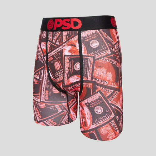 PSD Underwear MONEY LUX-Flat Boxer-Inverted Benjamin-Charcoal Gray