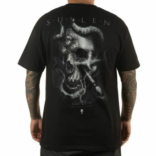 Sullen Art Collective Boye Tattoo Dark Satanic Skull Rockabilly Tee SCM3649 Sullen Art Collective Boye Tattoo Dark Satanic Skull Rockabilly Tee SCM3649