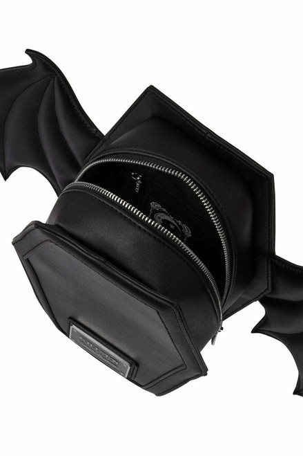 Killstar Sickly Sweet Black Bat Wings Gothic Punk Coffin Backpack