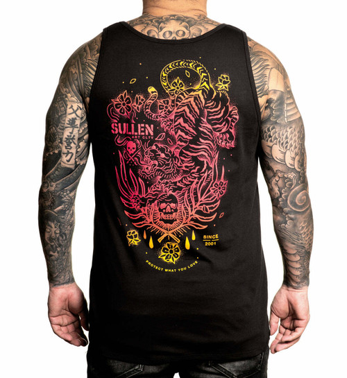 Sullen Art Collective Tiger Style Gradient Traditional Tattoo Tank Top SCM4002 Sullen Art Collective Tiger Style Gradient Traditional Tattoo Tank Top SCM4002