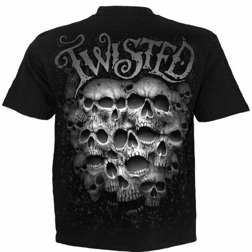 Spiral Direct Twisted Skull Skeleton Pile Gothic Fantasy Graphic Mens T Shirt Spiral Direct Twisted Skull Skeleton Pile Gothic Fantasy Graphic Mens T Shirt