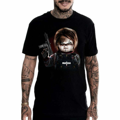 Mafioso Chuck Child's Play Killer Doll Good Guys Gun MP9 Street Thug Shirt Mafioso Chuck Child's Play Killer Doll Good Guys Gun MP9 Street Thug Shirt