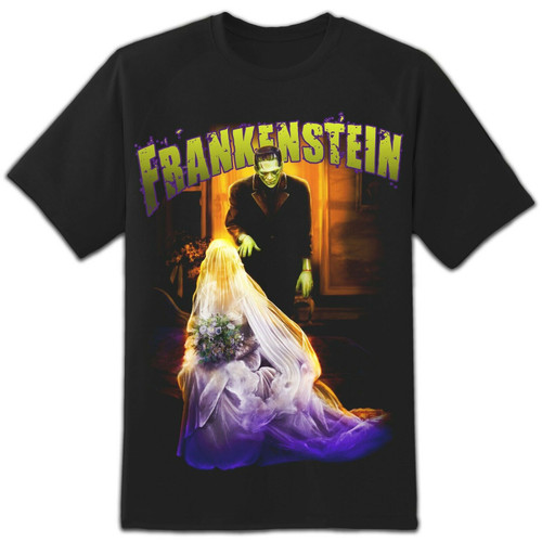 Rock Rebel Universal Monsters Frankenstein and Bride Colored Men Graphic T Shirt Rock Rebel Universal Monsters Frankenstein and Bride Colored Men Graphic T Shirt