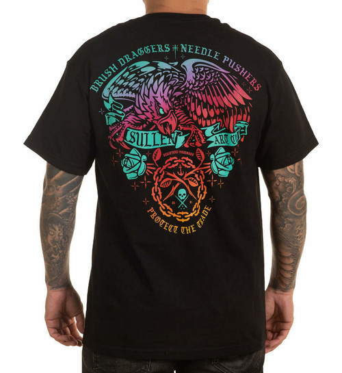Sullen Defender Eagle Brush Dragger Needle Pusher Inked Tattoo Shirt SCM4535 Sullen Defender Eagle Brush Dragger Needle Pusher Inked Tattoo Shirt SCM4535