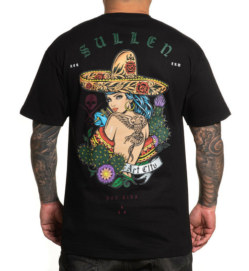Sullen Cactus Flower Sexy Sombrero Mexican Desert Art Inked Tattoo Shirt SCM4368 Sullen Cactus Flower Sexy Sombrero Mexican Desert Art Inked Tattoo Shirt SCM4368