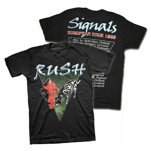 Rush Signals European Tour '83 Classic Hard Rock Band Music Geddy Lee Shirt Rush Signals European Tour '83 Classic Hard Rock Band Music Geddy Lee Shirt