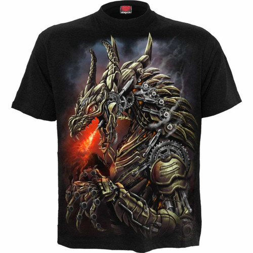 Spiral Direct Dragon Fire Cogs Mechanical Fantasy Dark Steampunk Shirt T204M101 Spiral Direct Dragon Fire Cogs Mechanical Fantasy Dark Steampunk Shirt T204M101