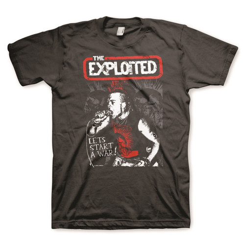 Exploited Start a War Scottish Mohawk Street Punk Oi! Music Band Shirt MM-EX-02 Exploited Start a War Scottish Mohawk Street Punk Oi! Music Band Shirt MM-EX-02