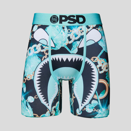 PSD Warface & Co. Gold Chain Teal Diamonds Camo Underwear Boxer Briefs 222180066 PSD Warface & Co. Gold Chain Teal Diamonds Camo Underwear Boxer Briefs 222180066