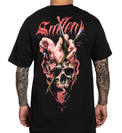 Sullen Kokot Badge David Skull Art Inked Hands Brushe Tattoo Smoke Shirt SCM4047 Sullen Kokot Badge David Skull Art Inked Hands Brushe Tattoo Smoke Shirt SCM4047