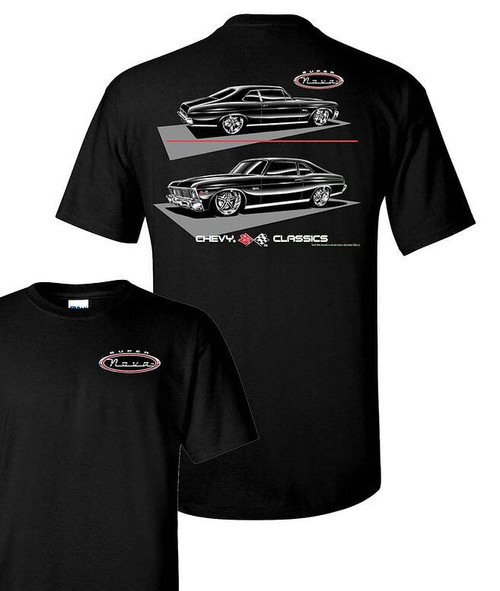 Johny Rockstar Nova Chevrolet Silhouette Chevy FF Sports Car Auto Shirt TDC-248 Johny Rockstar Nova Chevrolet Silhouette Chevy FF Sports Car Auto Shirt TDC-248