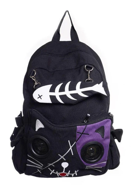 Lost Queen Black Bat Backpack NWT 61rmzOCf8+L._AC_UY900_.jpg main image 4