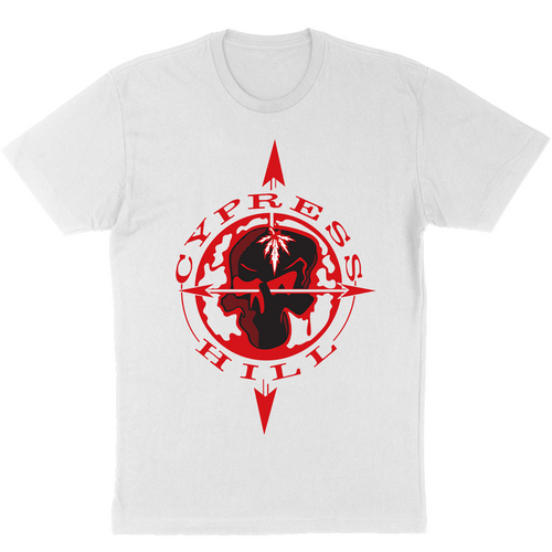Cypress Hill Skull & Compass Hip Hop Rap West Music DJ Shirt CH-SKULL&C-TS-WHT Cypress Hill Skull & Compass Hip Hop Rap West Music DJ Shirt CH-SKULL&C-TS-WHT