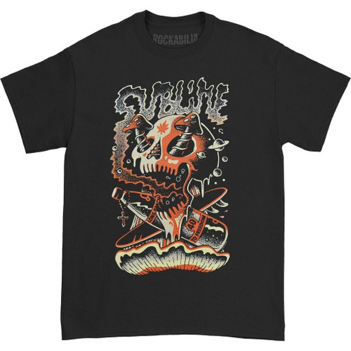 Sublime Smash Up Skull Shroom 40oz Mens 90s Surf Rock Band Graphic Music T Shirt Sublime Smash Up Skull Shroom 40oz Mens 90s Surf Rock Band Graphic Music T Shirt