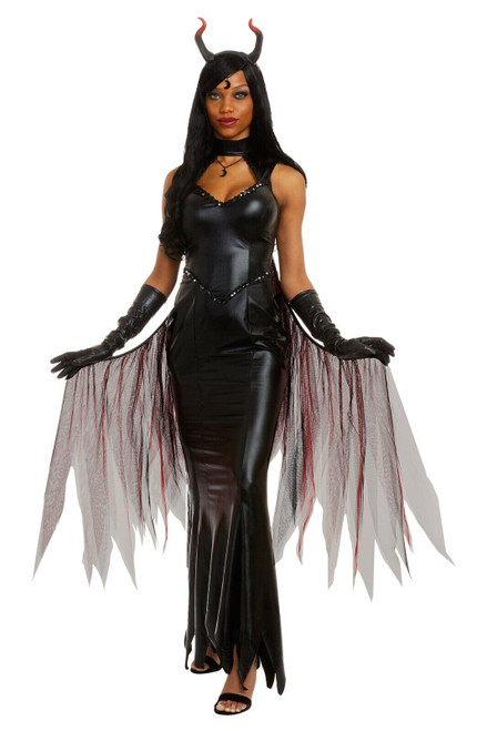 Dreamgirl Dark Mistress Malificent Evil Villain Horns Womens Halloween Costume Dreamgirl Dark Mistress Malificent Evil Villain Horns Womens Halloween Costume