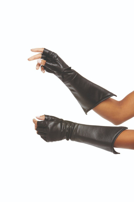 Fingerless Super Star Leather Gloves