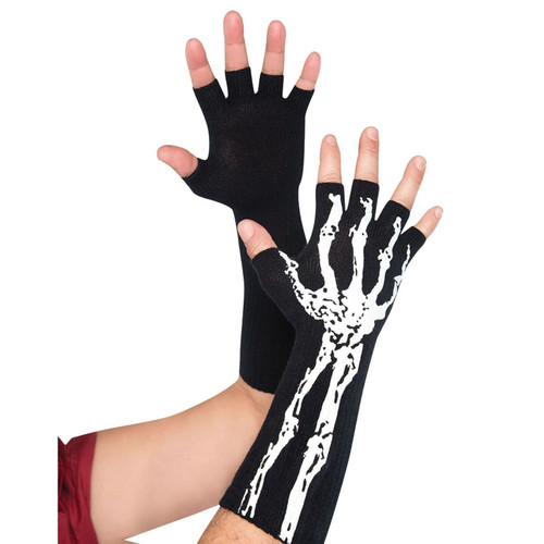 Amscan Black Short Fingerless Gloves