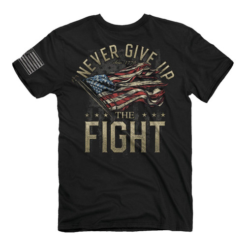 Buck Wear Never Give Up The Fight American Flag Eagle Mens Patriotic T Shirt Buck Wear Never Give Up The Fight American Flag Eagle Mens Patriotic T Shirt