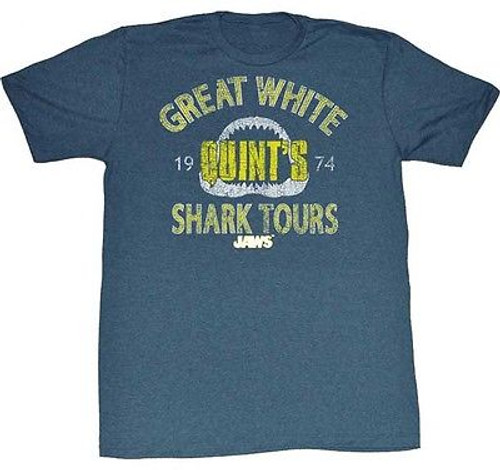 AUTHENTIC JAWS SHARK TOUR KILLER SHARK MOVIE T TEE SHIRT S M L XL 2XL AUTHENTIC JAWS SHARK TOUR KILLER SHARK MOVIE T TEE SHIRT S M L XL 2XL