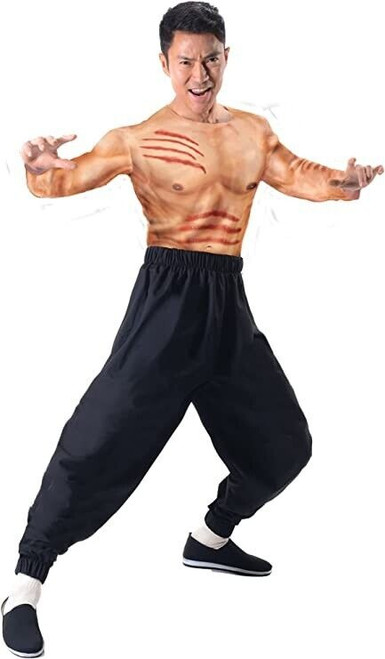 Underwraps Bruce Lee Muscles Martial Arts Mens Gung Fu Adult Halloween Costume