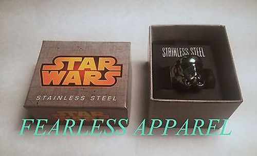STAR WARS STORMTROOPER 3D STAINLESS STEEL INTRO VADER LUKE SKYWALKER RING 9-12 STAR WARS STORMTROOPER 3D STAINLESS STEEL INTRO VADER LUKE SKYWALKER RING 9-12