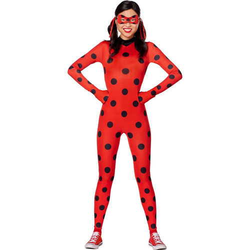 InSpirit Designs Miraculous Ladybug Hero Adult Jumpsuit Halloween Costume 105704 InSpirit Designs Miraculous Ladybug Hero Adult Jumpsuit Halloween Costume 105704