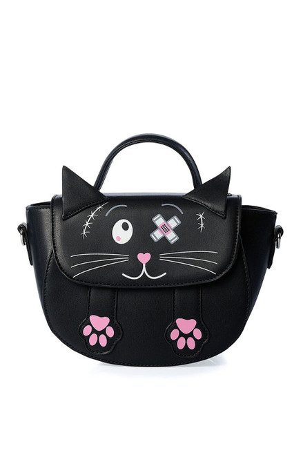 Lost Queen Neko Shoulder Bag Cat Alternative Punk Grunge Cute BG34353BLK Lost Queen Neko Shoulder Bag Cat Alternative Punk Grunge Cute BG34353BLK