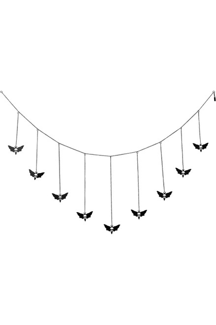Killstar Moth Hanging Banner Goth Metal Chain Skull Grunge Punk Glam KSRA006647 Killstar Moth Hanging Banner Goth Metal Chain Skull Grunge Punk Glam KSRA006647