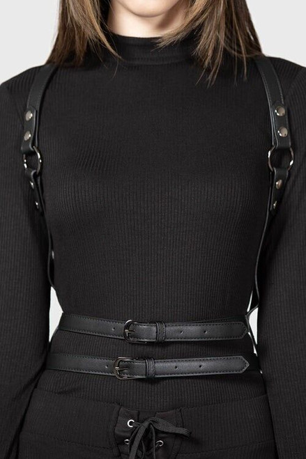 Killstar Wanda Harness Woman's Faux Leather Punk Gothic Alternative KSRA008597