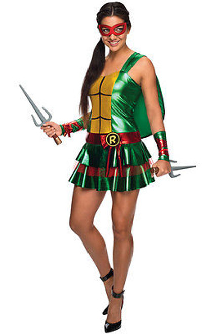 ADULT WOMENS RAPHAEL TMNT MUTANT NINJA TURTLES COSPLAY COSTUME DRESS SKIRT  XS-L ADULT WOMENS RAPHAEL TMNT MUTANT NINJA TURTLES COSPLAY COSTUME DRESS SKIRT  XS-L