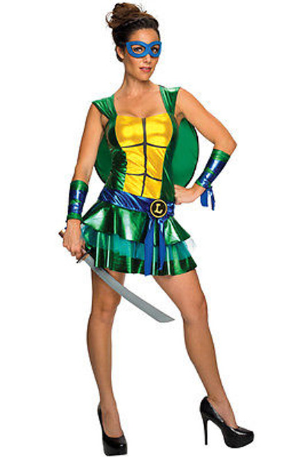 Adult Womens Michelangelo Tmnt Mutant Ninja Turtles Costume Dress Skirt Xs L Fearless Apparel 5880
