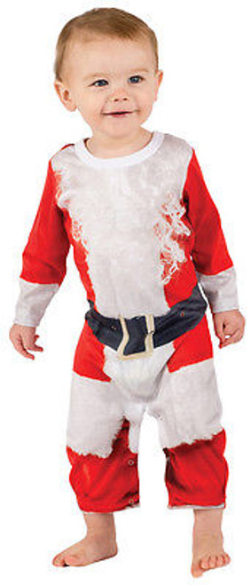 FAUX REAL CHRISTMAS INFANT SANTA SUIT HOLIDAY XMAS COSTUME LONG SLEEVE ROMPER FAUX REAL CHRISTMAS INFANT SANTA SUIT HOLIDAY XMAS COSTUME LONG SLEEVE ROMPER