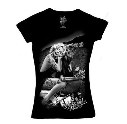 DAVID GONZALES DGA RIDE OR DIE CHICK HOLLYWOOD HOMEGIRL GIRLS V NECK SHIRT S-2XL DAVID GONZALES DGA RIDE OR DIE CHICK HOLLYWOOD HOMEGIRL GIRLS V NECK SHIRT S-2XL