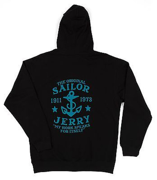 SAILOR JERRY RUM MY WORK TATTOO CLASSIC MENS ZIPUP ZIP HOODIE SWEAT SHIRT S-2XL SAILOR JERRY RUM MY WORK TATTOO CLASSIC MENS ZIPUP ZIP HOODIE SWEAT SHIRT S-2XL