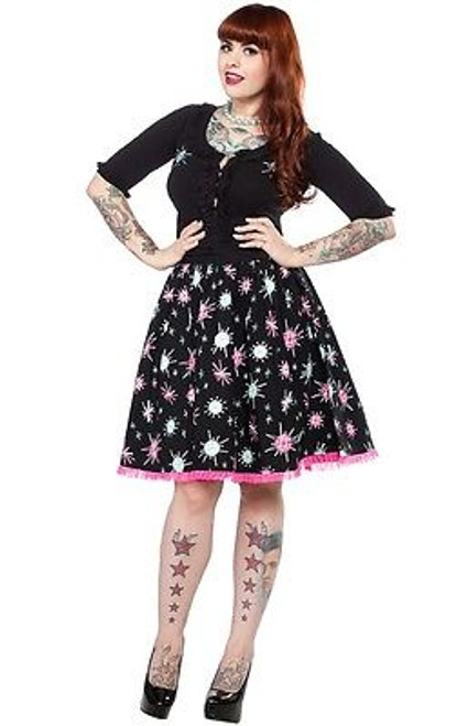 SOURPUSS SPUTNIK SWING RETRO 50s GOTH PUNK ROCKABILLY PINUP TATTOO SKIRT S-2XL SOURPUSS SPUTNIK SWING RETRO 50s GOTH PUNK ROCKABILLY PINUP TATTOO SKIRT S-2XL
