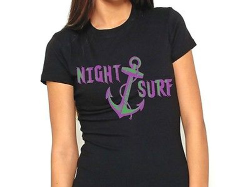 WOMENS LUCKY 13 NIGHT SURF ANCHOR BEACH PUNK GOTH TATTOO SHIRT S M L XL XXL WOMENS LUCKY 13 NIGHT SURF ANCHOR BEACH PUNK GOTH TATTOO SHIRT S M L XL XXL