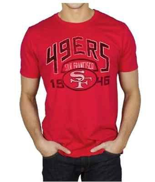 AUTHENTIC JUNK FOOD SAN FRANCISCO 49ERS FOOTBALL MEN KICK OFF CREW T SHIRT S-2XL AUTHENTIC JUNK FOOD SAN FRANCISCO 49ERS FOOTBALL MEN KICK OFF CREW T SHIRT S-2XL