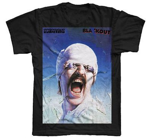 SCORPION BLACKOUT METAL CLASSIC HARD ROCK BAND GUITAR CLASSIC T TEE SHIRT SCORPION BLACKOUT METAL CLASSIC HARD ROCK BAND GUITAR CLASSIC T TEE SHIRT