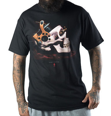SULLEN CLOTHING TIME ETERNAL ART SKULL BADGE PUNK GOTH TATTOO BLK T SHIRT S-5XLM