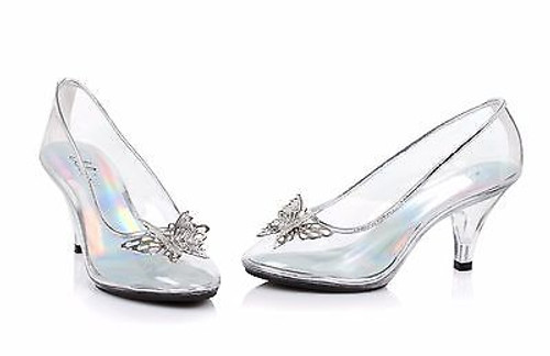 ELLIE 305-CINDER CLEAR BUTTERFLY PRINCESS DANCE FANCY COSTUME PUMP HEEL SHOES ELLIE 305-CINDER CLEAR BUTTERFLY PRINCESS DANCE FANCY COSTUME PUMP HEEL SHOES