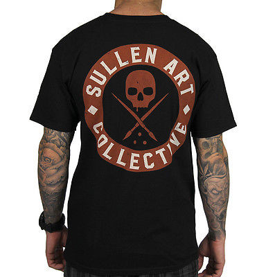 SULLEN CLOTHING BADGE OF HONOR BRICKS BROWN ART TATTOO PUNK GOTH SCENE SHIRT