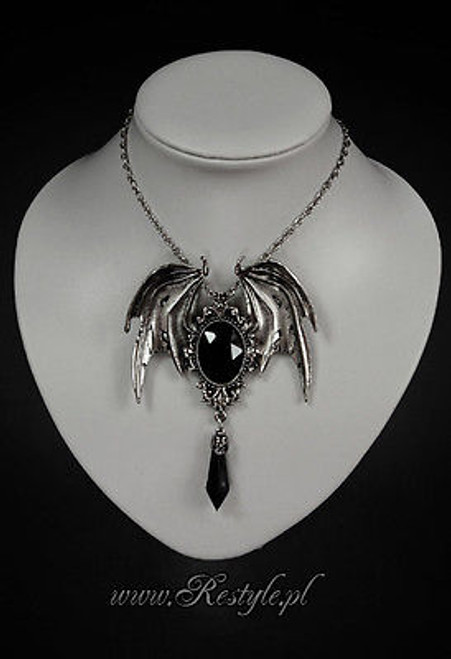 RESTYLE DELLA MORTE BLACK BAT SCARY HALLOWEEN GOTHIC EMO HORROR CHARM NECKLACE RESTYLE DELLA MORTE BLACK BAT SCARY HALLOWEEN GOTHIC EMO HORROR CHARM NECKLACE