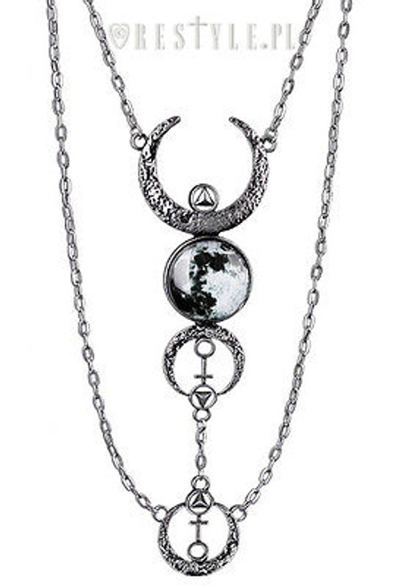 RESTYLE FULL MOON CRESCENT PENDANT OCCULT SCARY EMO GOTH HORROR CHARM NECKLACE RESTYLE FULL MOON CRESCENT PENDANT OCCULT SCARY EMO GOTH HORROR CHARM NECKLACE
