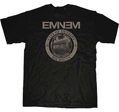 EMINEM DETROIT HOMETOWN SEAL RAP HIP HOP MUSIC T SHIRT S M L XL