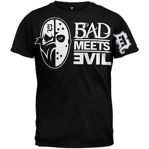 AUTHENTIC EMINEM  BAD MEETS EVIL MASKS RAP SLIM SHADY MUSIC SHIRT S M L XL 2XL