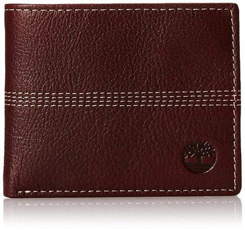 TIMBERLAND SPORTZ QUAD BURGUNDY GENUINE LEATHER CREDIT CARD BIFOLD MENS WALLET TIMBERLAND SPORTZ QUAD BURGUNDY GENUINE LEATHER CREDIT CARD BIFOLD MENS WALLET