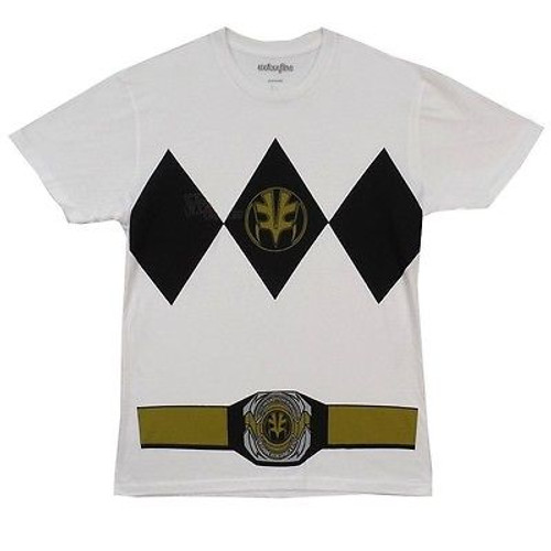 AUTHENTIC MIGHTY MORPHIN I AM WHITE POWER RANGER MENS COSTUME SHIRT T S-2XL AUTHENTIC MIGHTY MORPHIN I AM WHITE POWER RANGER MENS COSTUME SHIRT T S-2XL