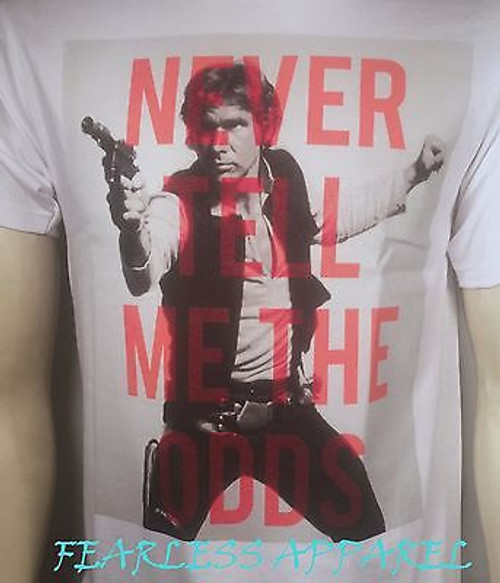 STAR WARS HAN SOLO NEVER TELL ME THE ODDS ORIGINAL TRILOGY MENS T SHIRT S-4XL STAR WARS HAN SOLO NEVER TELL ME THE ODDS ORIGINAL TRILOGY MENS T SHIRT S-4XL