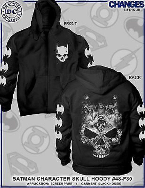 BATMAN DARK KNIGHT ARKAHM ASYLUM CHARACTER SKULL JOKER HARLEY QUINN ZIP HOODIE BATMAN DARK KNIGHT ARKAHM ASYLUM CHARACTER SKULL JOKER HARLEY QUINN ZIP HOODIE