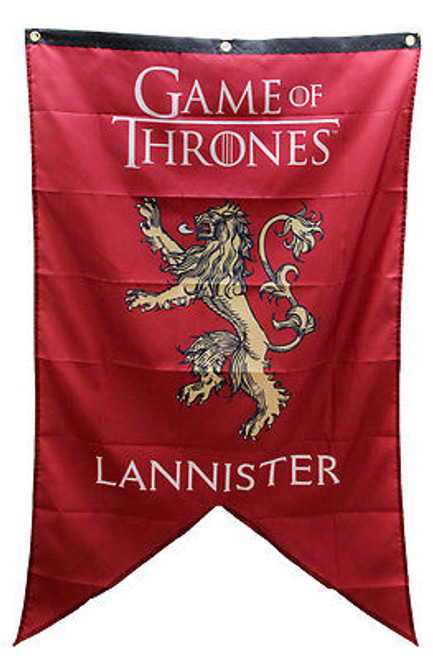 GAME OF THRONES LANNISTER GREAT HOUSE OF WESTEROS WINTER RED FAMILY BANNER GAME OF THRONES LANNISTER GREAT HOUSE OF WESTEROS WINTER RED FAMILY BANNER
